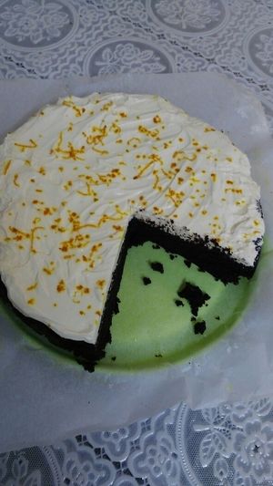 tarta guiness vegana de chocolate y naranja at Petite Sophie in Mahon