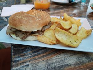 Seitan Sandwich at Petite Sophie in Mahon