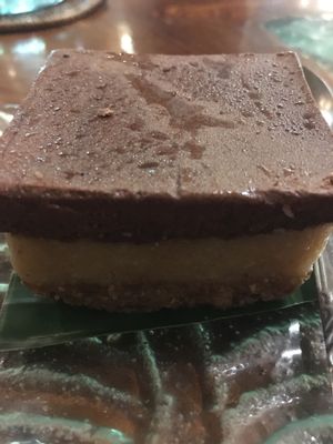 Raw chocolate caramel slice  at Atman Nourish Kafe in Ubud
