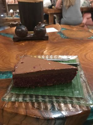 Beetroot, Cacao, Coconut Cake at Atman Nourish Kafe in Ubud