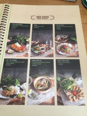 Menu at Vegan Kitchen in Ho Chi Minh City