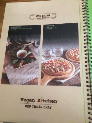 Menu at Vegan Kitchen in Ho Chi Minh City