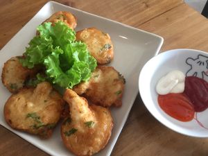Deep fried mushroom with sesame at Vegan Kitchen in Ho Chi Minh City