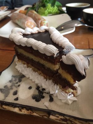 Vegan Opera cake at Vegan Kitchen in Ho Chi Minh City