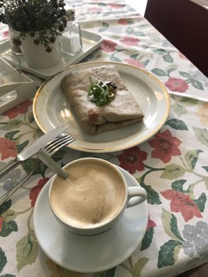 Super cool tasty pancakes and coffee (vegan) at Ferova Palacinkarna in Hradec Kralove
