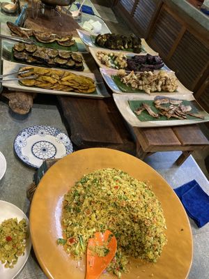 Quinoa and Mediterraneanroasted veg  at Wonderland Healing Center Vegan Buffet in Koh Phangan