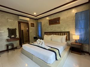 Double bedroom   at Wonderland Healing Center Vegan Buffet in Koh Phangan