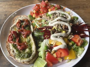   at Wonderland Healing Center Vegan Buffet in Koh Phangan