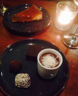 Truffles, choc pot and cake at Haunt in North London