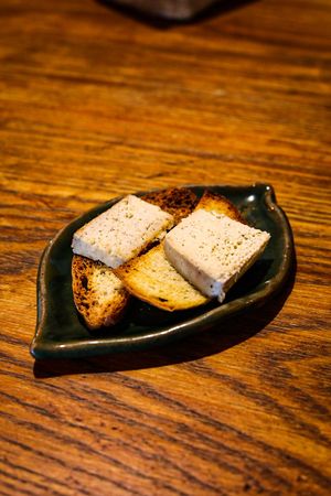 Cashew nut cheese on toast at Barefood Bangkok in Bangkok