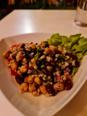 Spicy beans 😋 at Barefood Bangkok in Bangkok