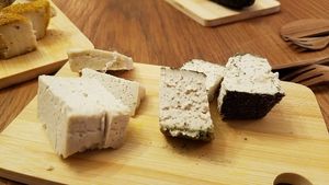 vegan cheeses at Barefood Bangkok in Bangkok
