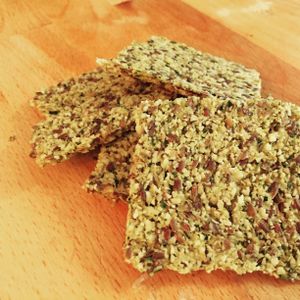 Raw Flaxseeds crackers at Barefood Bangkok in Bangkok