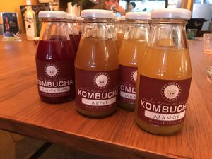 We have double ferment Kombucha by california Kitchen  at Barefood Bangkok in Bangkok