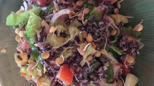 Rice meal (less rice more green) - simply beautiful  at Barefood Bangkok in Bangkok