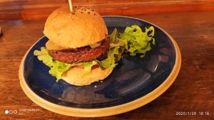 Spicy burger at Barefood Bangkok in Bangkok