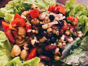 Chickpeas spicy salad at Barefood Bangkok in Bangkok