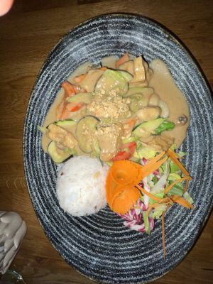 Tofu and peanutbutter sauce  at Chay Long in Berlin