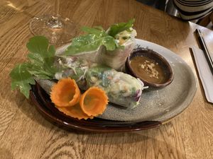 Summer rolls with tofu and veggies.  at Chay Long in Berlin
