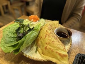 Bánh Xéo- a traditional crispy pancake   at Chay Long in Berlin