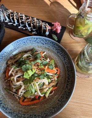Udon Noodles and Roll  at Chay Long in Berlin