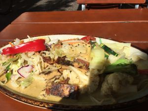 Yellow curry with duck and extra veggies (no rice) at Chay Long in Berlin