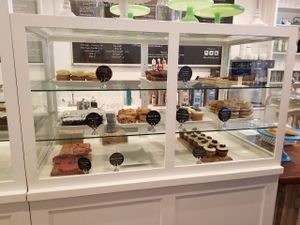 Vegan & gluten-free section of the bakery case at Bloom Bake Shop in Madison