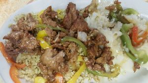 spareribs with mashed potatoes at Universal Love Vegan Cafe  in Columbia