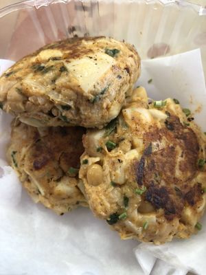 Crab cakes  at Universal Love Vegan Cafe  in Columbia