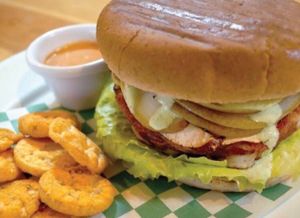 veggie burger!  at Biotica  in Queretaro