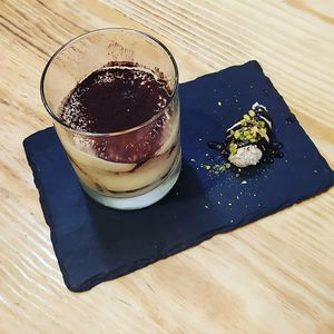 Tiramisú at Mapa Verde in San Sebastian