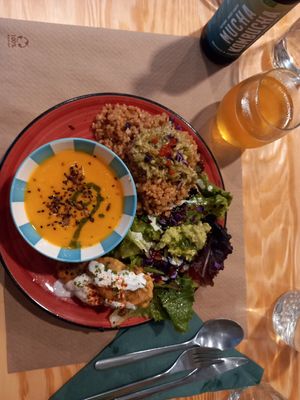 Plato del día por 15 euros. at Mapa Verde in San Sebastian