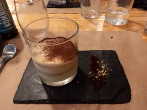 Tiramisú receta Landare. at Mapa Verde in San Sebastian