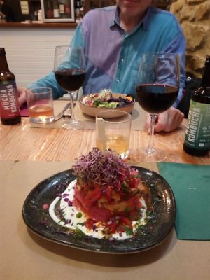 Nuestros platos principales - our main dishes at Mapa Verde in San Sebastian