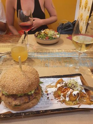 Their burger was simply amazing! at Mapa Verde in San Sebastian