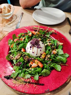 Burrata at Mapa Verde in San Sebastian