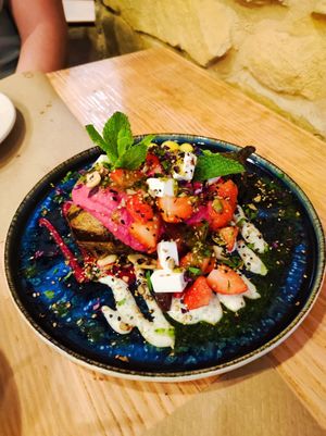 Tempeh at Mapa Verde in San Sebastian