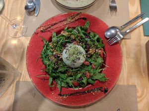 Burrata at Mapa Verde in San Sebastian