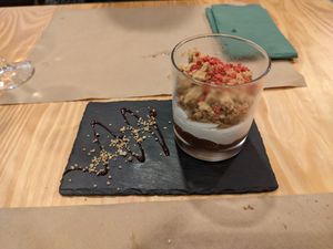 Cheesecake at Mapa Verde in San Sebastian