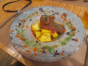 Jackfruit roast at Mapa Verde in San Sebastian