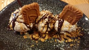 Biscuit mousse at Mapa Verde in San Sebastian