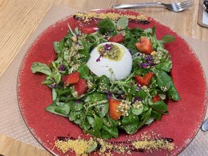 Burrata  at Mapa Verde in San Sebastian