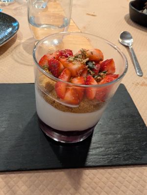 Cheesecake at Mapa Verde in San Sebastian