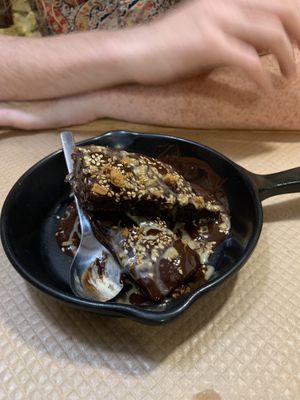 Chocolate cake (and peanuts)  at Mapa Verde in San Sebastian