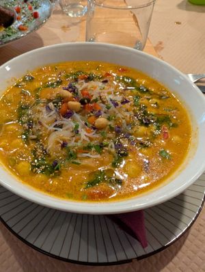 Chickpea soup  at Mapa Verde in San Sebastian