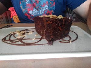 Dessert / Brownie at Mapa Verde in San Sebastian