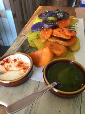 Great sharing dishes at mapa Verde at Mapa Verde in San Sebastian