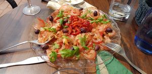 Tomato salad at Mapa Verde in San Sebastian