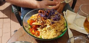 Quinoa bowl at Mapa Verde in San Sebastian