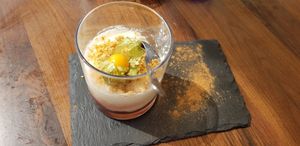 Cheesecake at Mapa Verde in San Sebastian